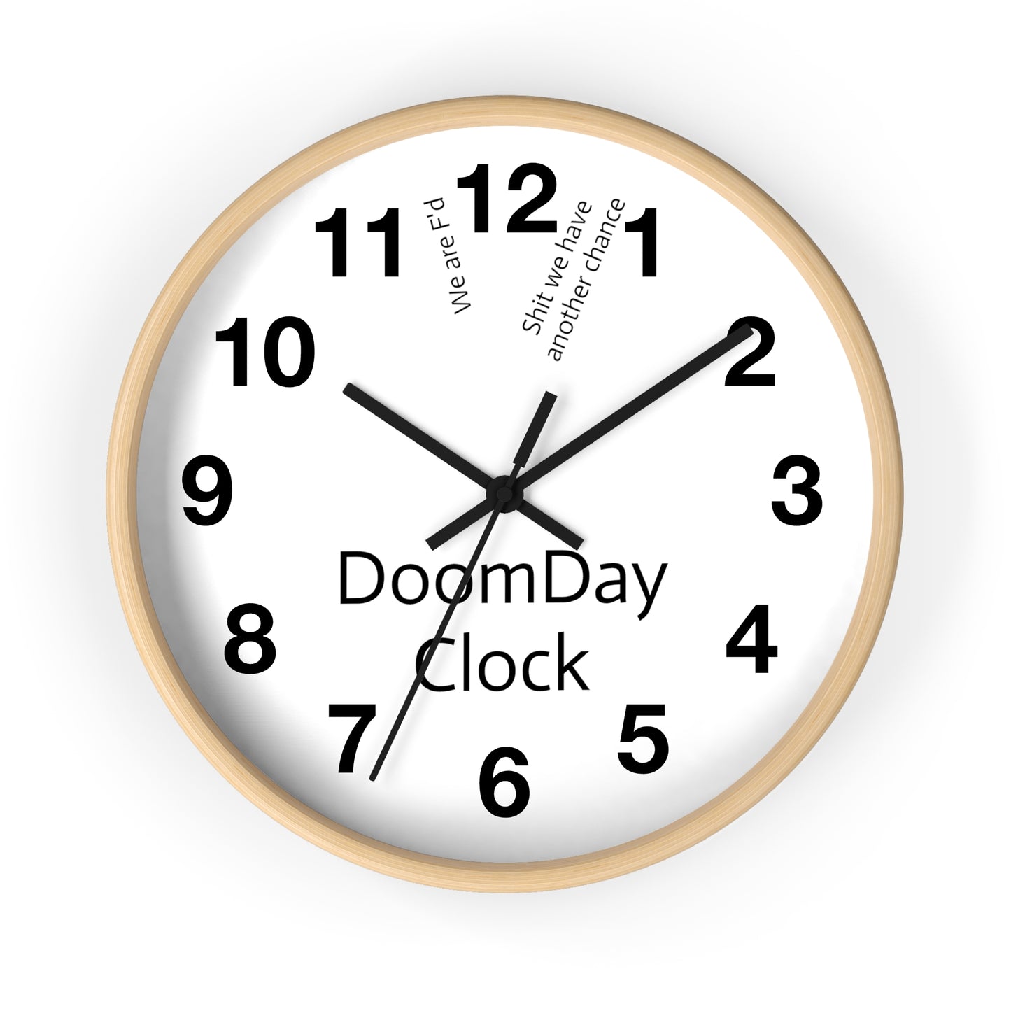 "Doomsday Countdown" Wall Clock