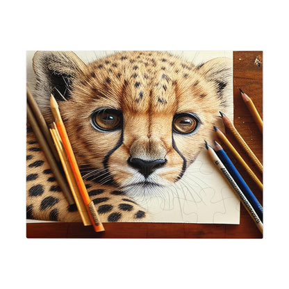 African Leopard Cub Jigsaw Puzzle: Wildly Captivating!  ( 252, 500, 1000-Piece)