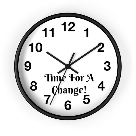 "Time For A Change" Wall Clock