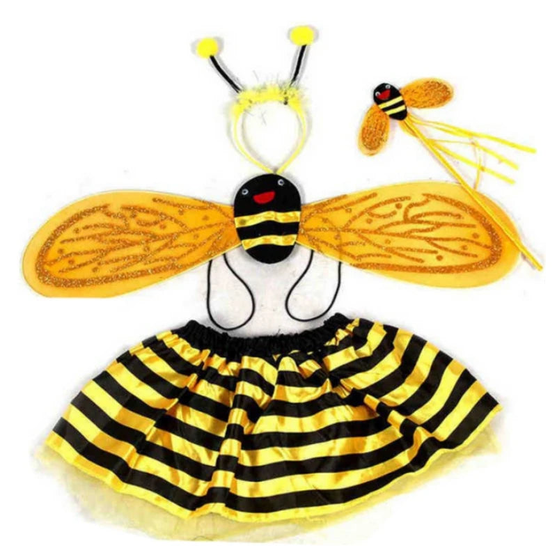 4-Piece Kids' Fairy Costume Set - Bee & Ladybird Themes