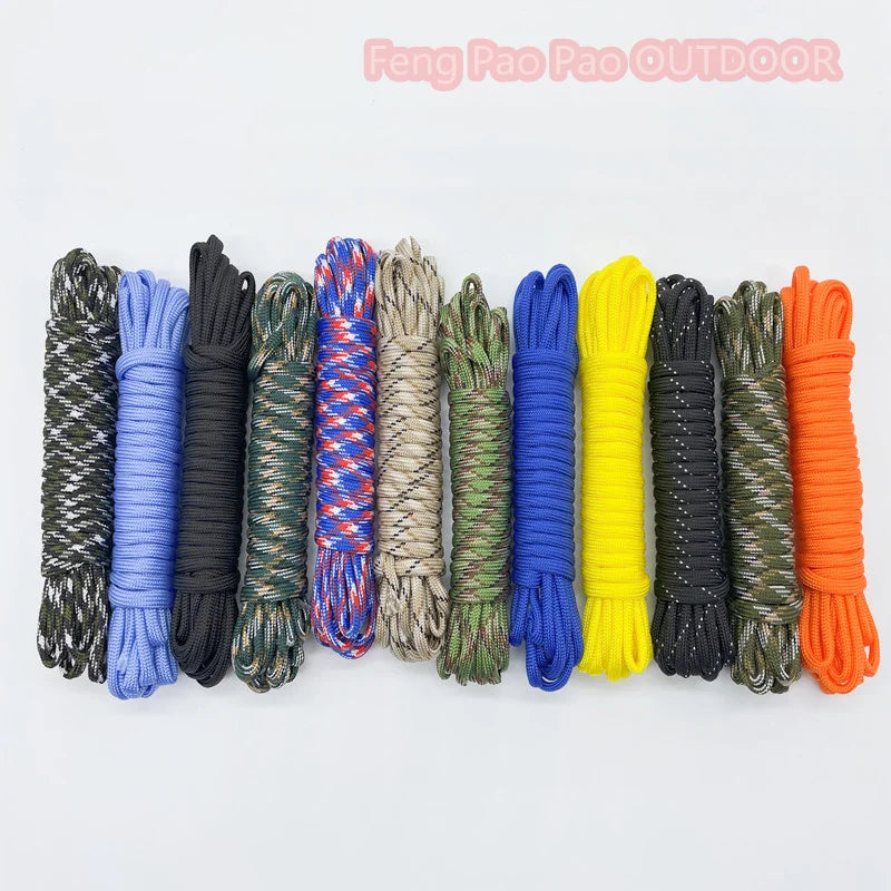 5 Meters Parachute Cord - Dia.4mm, 7 Stand Cores, Outdoor Camping Rope for Climbing, Hiking Survival Equipment, Tent Accessories