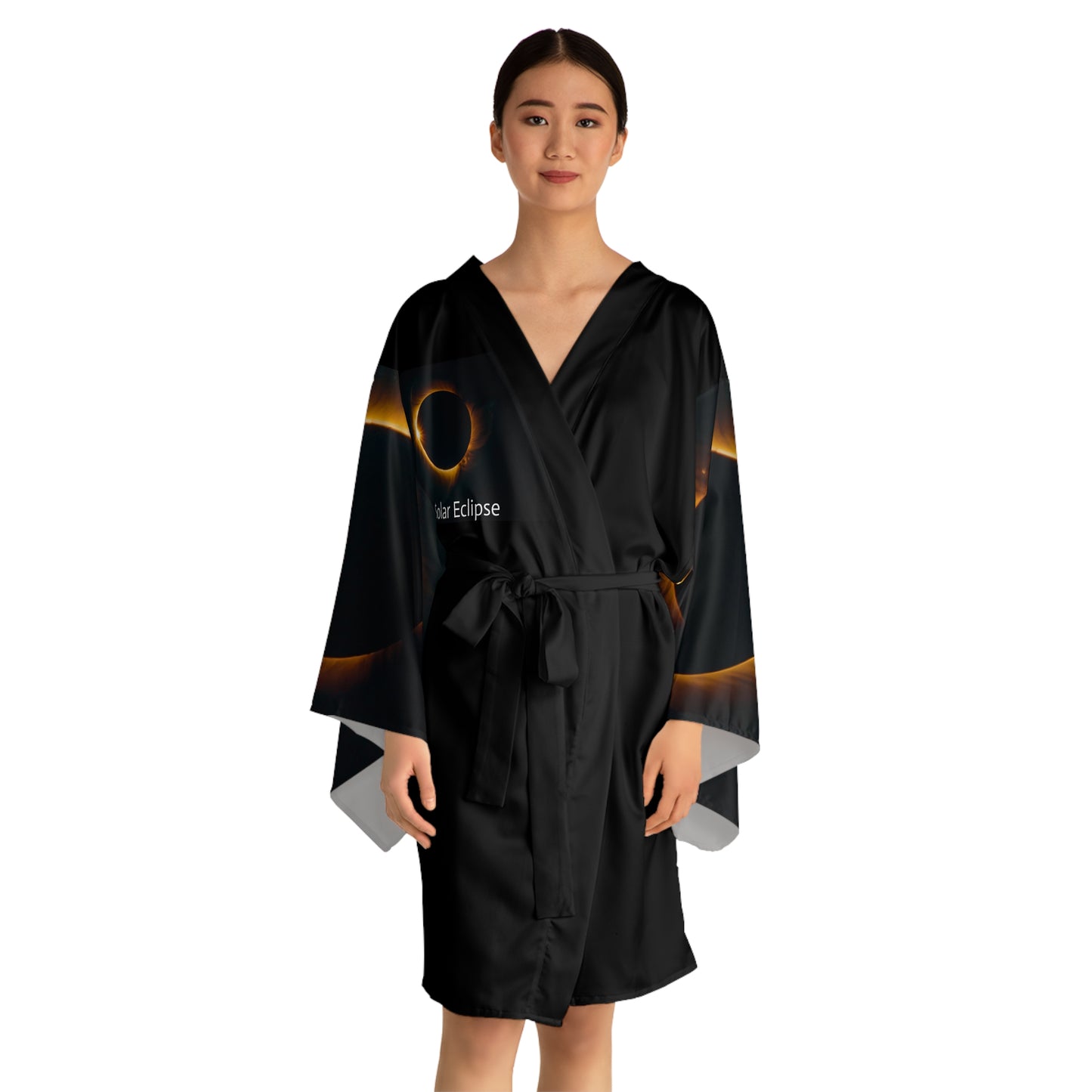 Cosmopolitan Series (Solar Eclipse ) Long Sleeve Kimono Robe $59.99