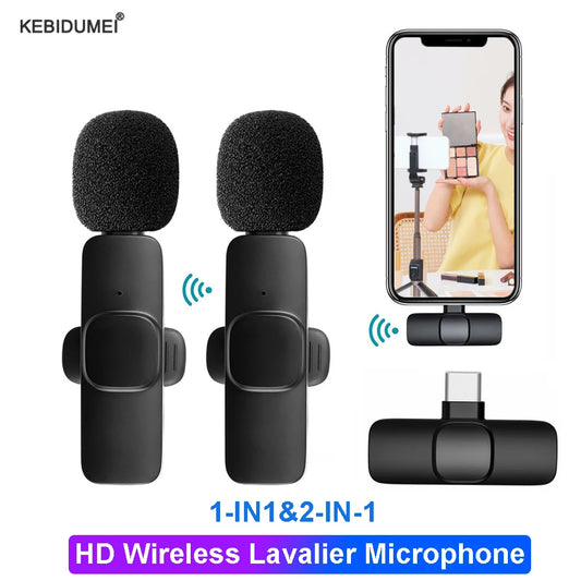 Wireless Lavalier Microphone: Noise-Canceling, Real-Time Audio for iPhone, Android, and Xiaomi