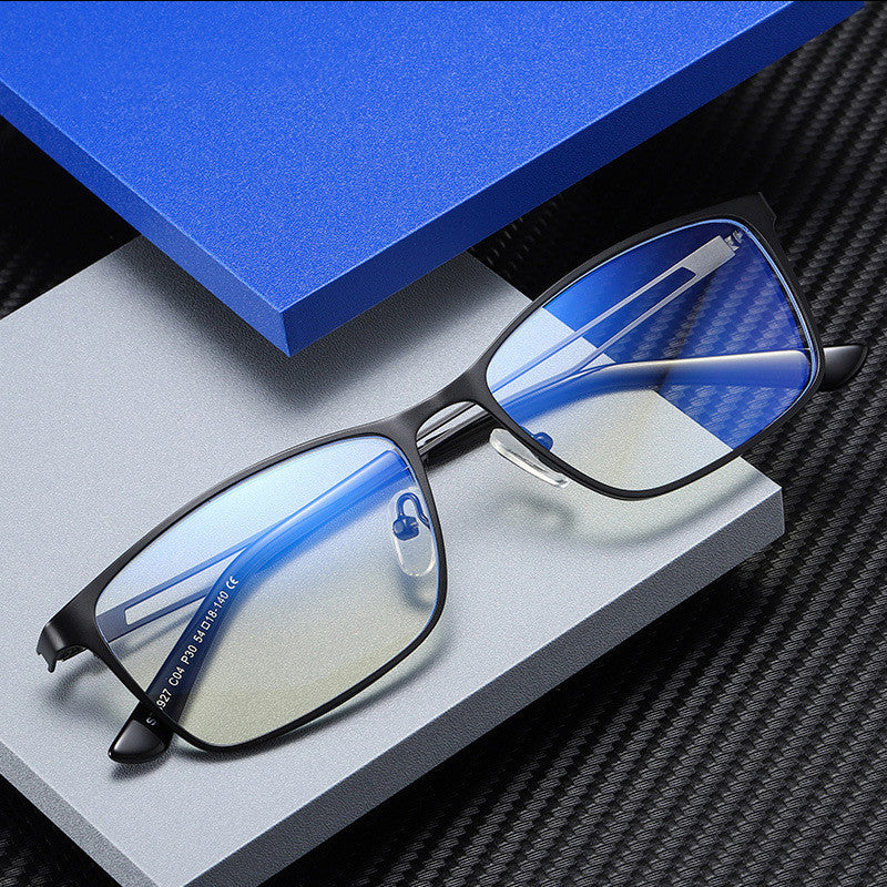 Stylish & Functional:  Metal Anti-Blue Light Glasses for Men