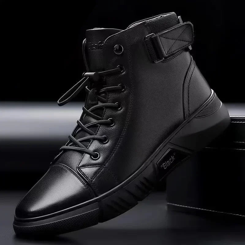 Rugged Style & All-Day Comfort: Men's Leather Motorcycle Boots