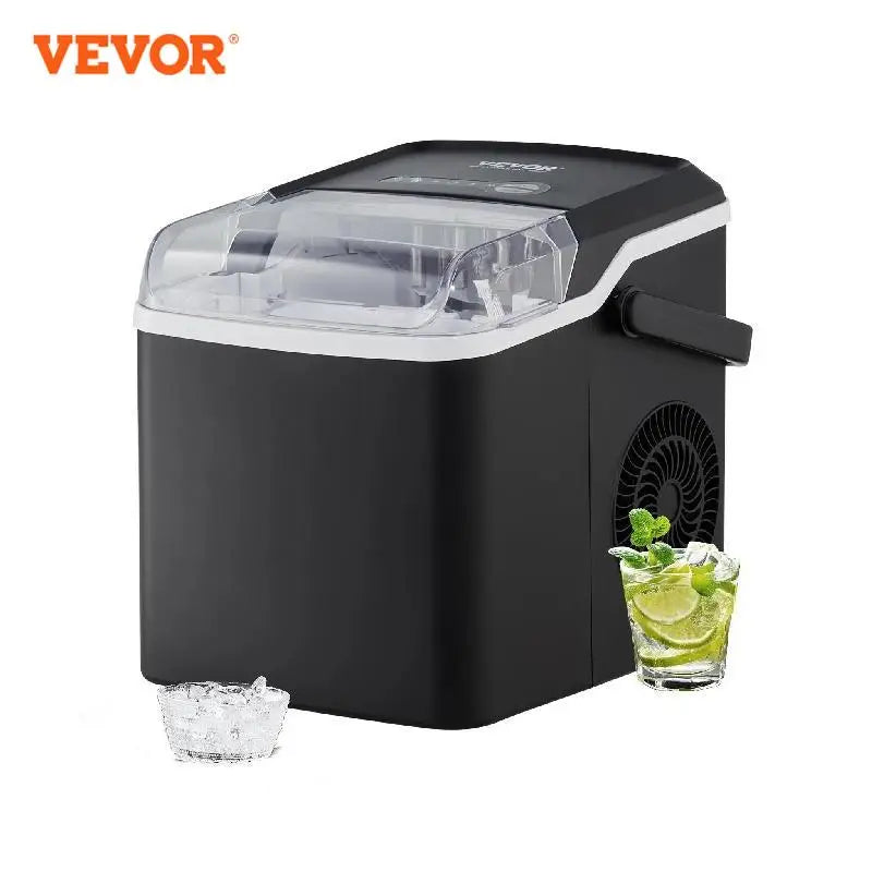 VEVOR Portable Countertop Ice Maker with Self-Cleaning Feature, Ice Scoop, Basket, and Dual Size Bullet Ice Options