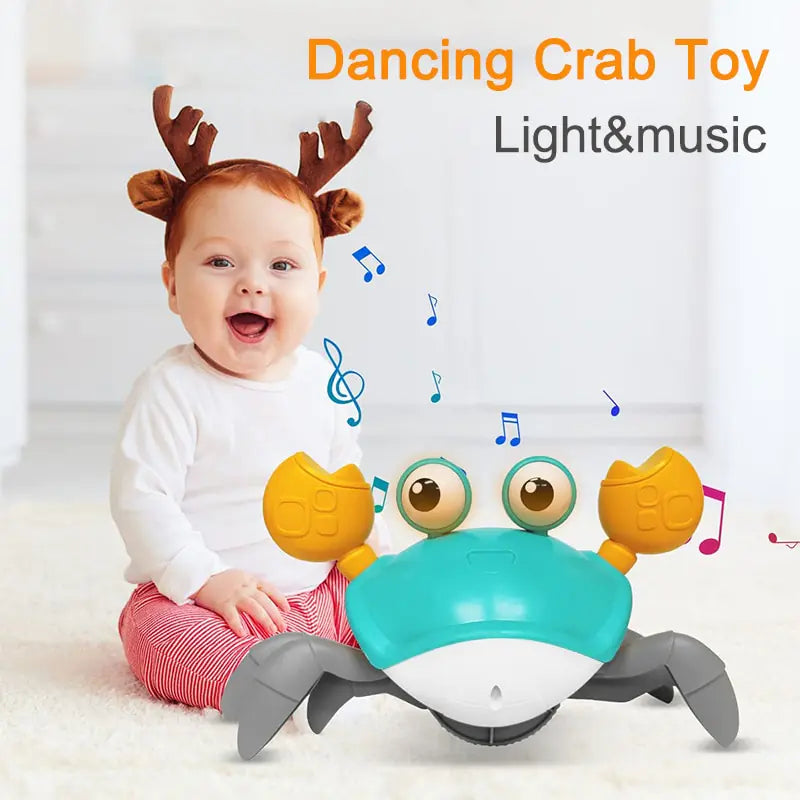 Time To Meet Your Baby's New Scuttling Sidekick! Interactive Crawling Crab Toy