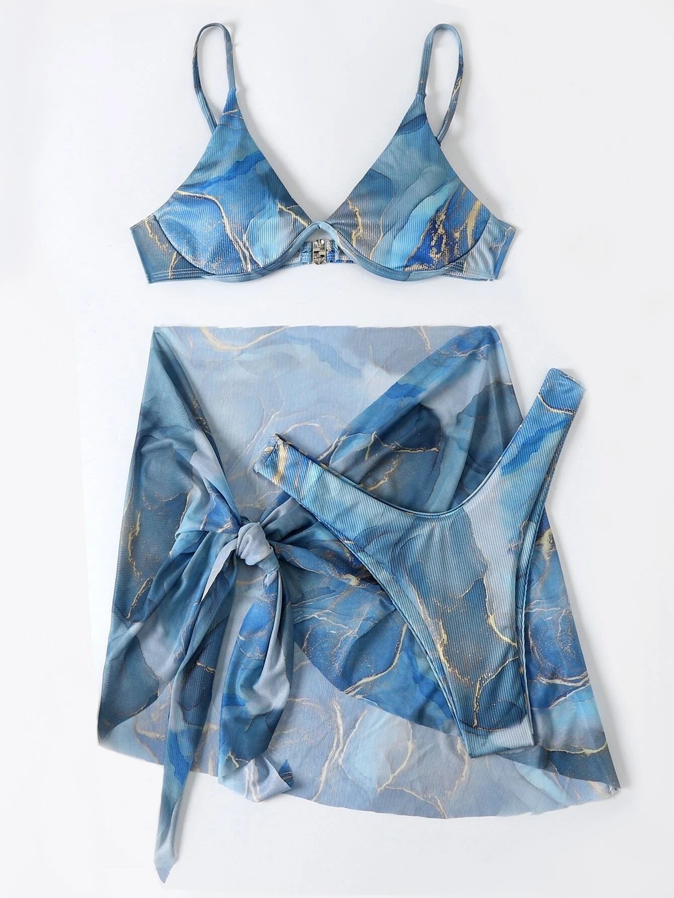 Make a Splash:  Marble Print Bikinis for Summer Fun