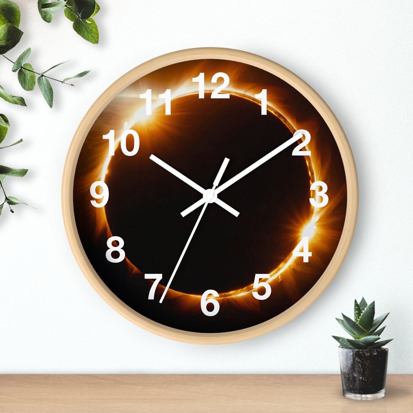 Solar Eclipse Clock Wall Clock Home Use!!