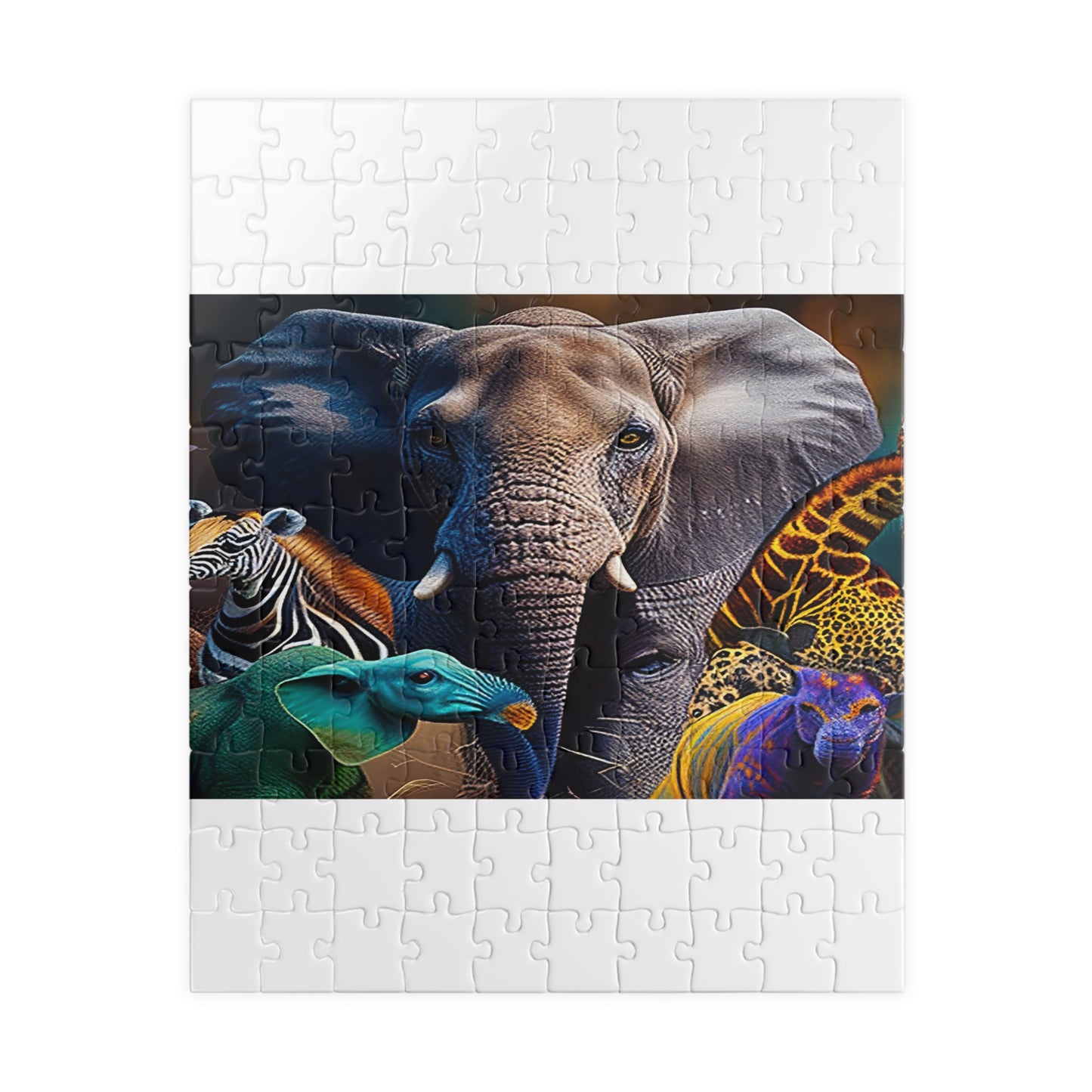 ELEPHANT & Animal Lovers Puzzle (110, 252, 520, 1014-piece)