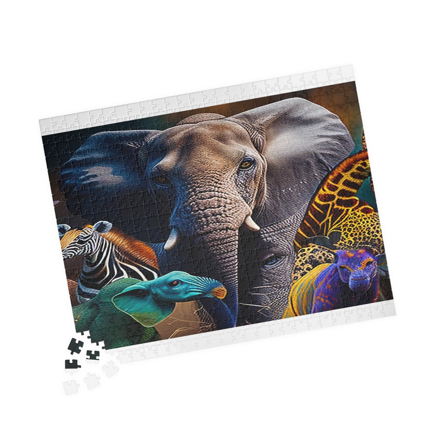 ELEPHANT & Animal Lovers Puzzle (110, 252, 520, 1014-piece)