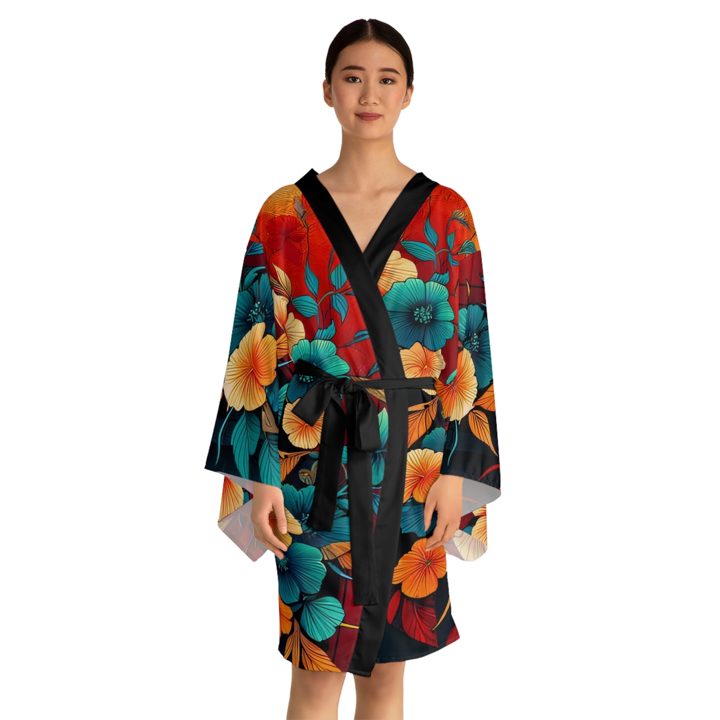 Sophisticated Cosmopolitan Series (I) Long Sleeve Kimono Robe 🌸