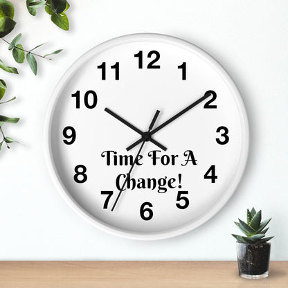 "Time For A Change" Wall Clock