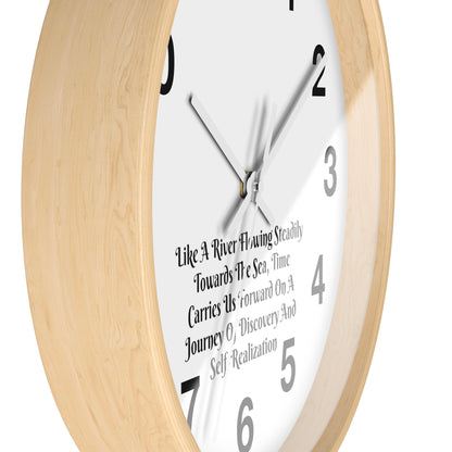 Embrace the Flow of Time: "River Journey" Inspirational Wall Clock