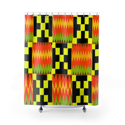 Kente Shower Curtain: Bold African Style for Your Bathroom