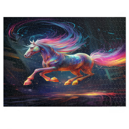 "The Magic Pony" Jigsaw Puzzle ( 252, 500,1000-Piece) Pink Highlights