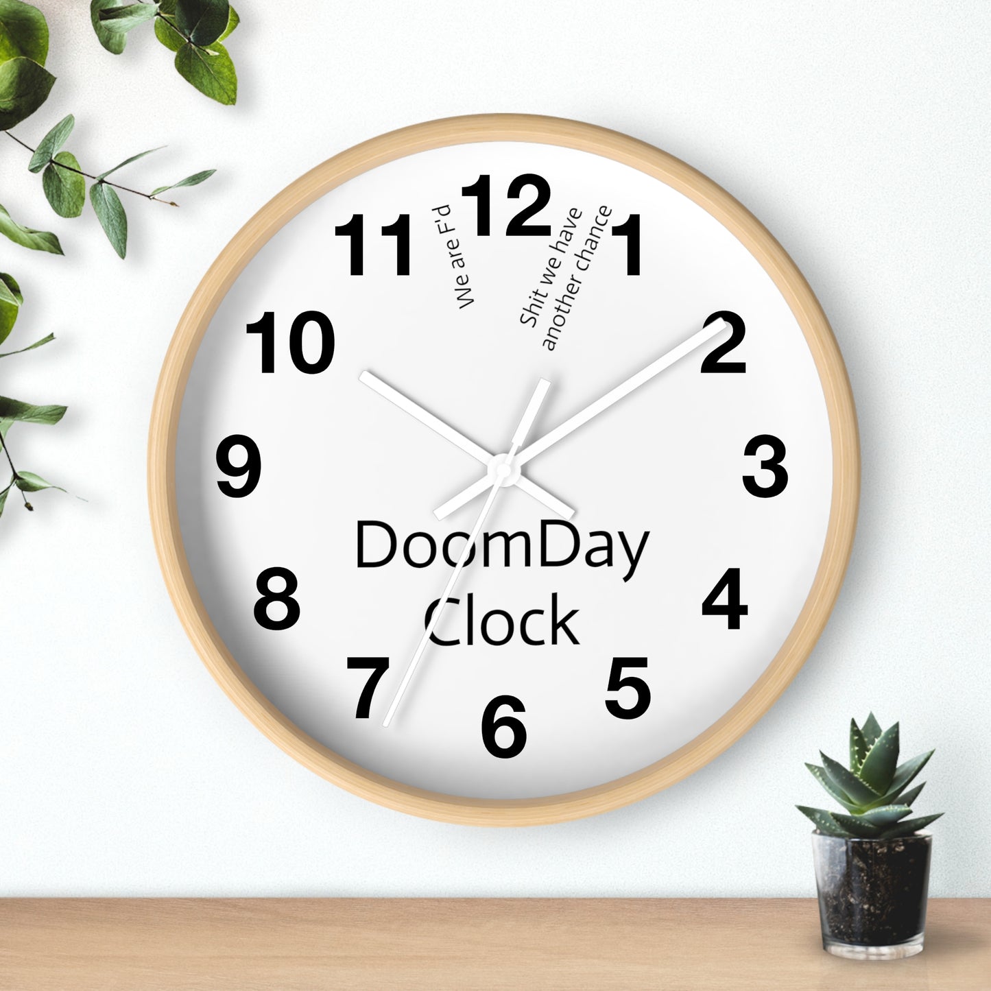 "Doomsday Countdown" Wall Clock