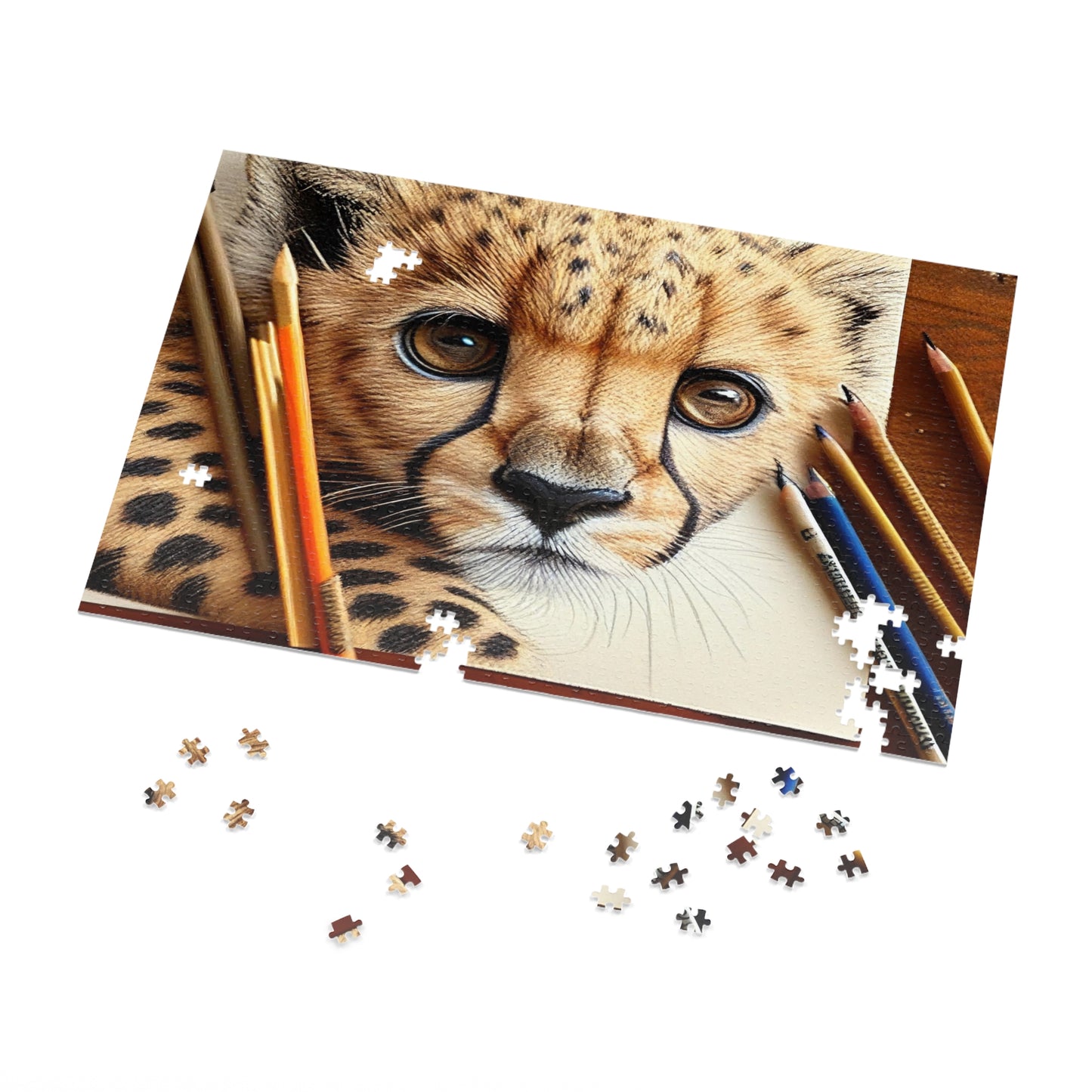 African Leopard Cub Jigsaw Puzzle: Wildly Captivating!  ( 252, 500, 1000-Piece)