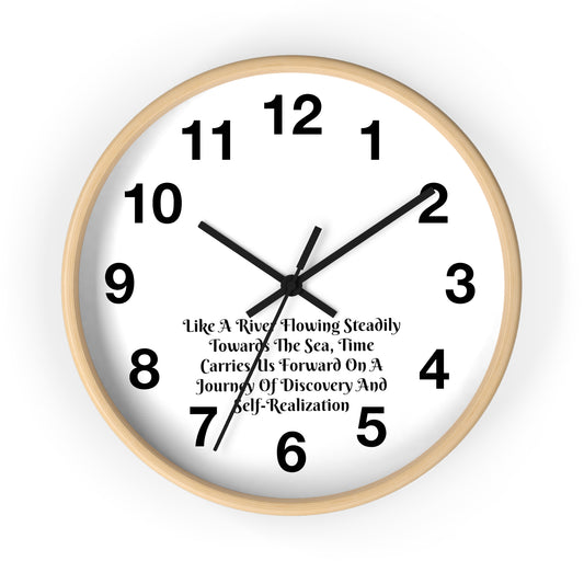 Embrace the Flow of Time: "River Journey" Inspirational Wall Clock