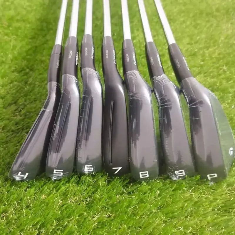 7PCS Black 790 Irons Golf Club Set - 4-9P, R/S Flex, Steel/Graphite Shaft Options with Head Cover