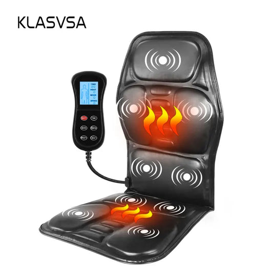 Customizable Relaxation Anywhere:  Heated Vibrating Massage Chair Cushion