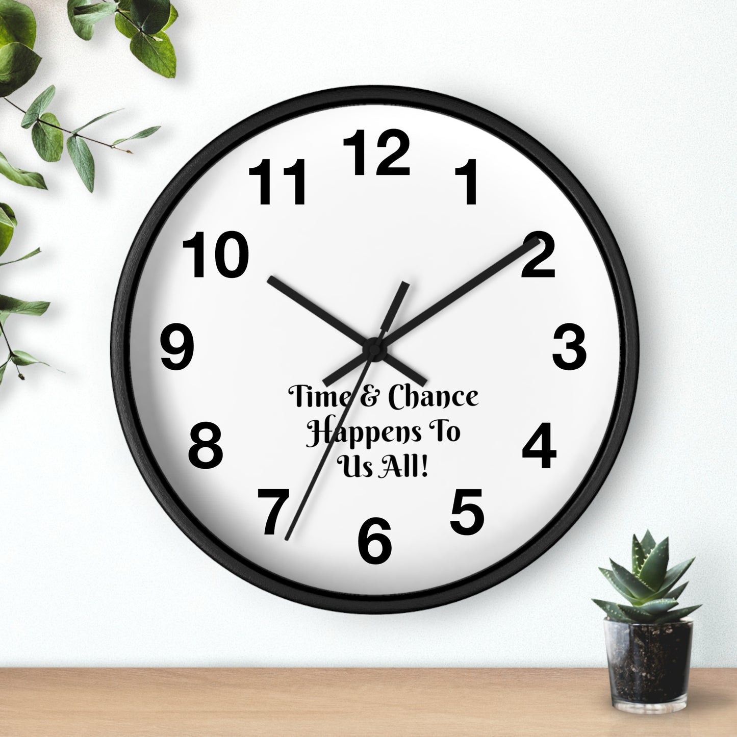 Discover the Timeless Elegance of "Time & Chance Happens To Us All!" Wall Clock