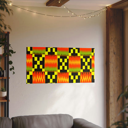 Bring African Flair to Your Walls: Kente Design Watercolor Posters