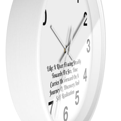 Embrace the Flow of Time: "River Journey" Inspirational Wall Clock