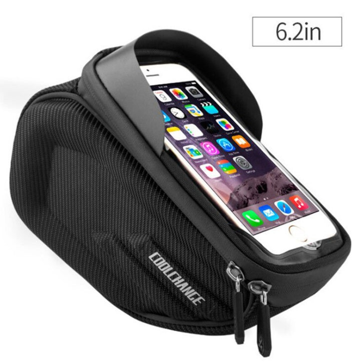 Upgrade Your Ride:  CoolChange Bike Bag with Phone Mount & Rainproof Design