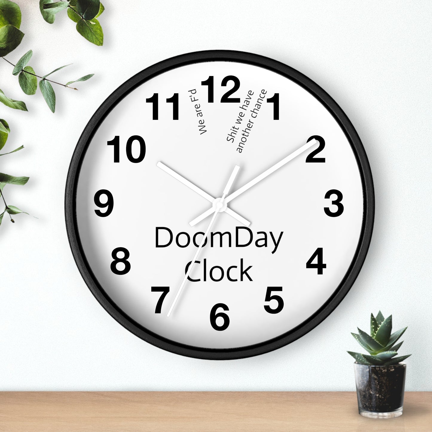 "Doomsday Countdown" Wall Clock