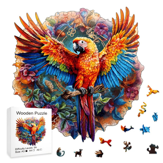 Beautiful Hummingbird Wooden Puzzle: Creative Puzzle for All Ages, Ideal as a Gift and Home Decor