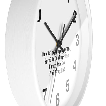 Time is the currency of life; spend it on things that enrich your soul and bring you joy! Clock Wall Clock Home Use!!