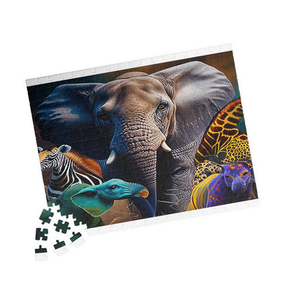 ELEPHANT & Animal Lovers Puzzle (110, 252, 520, 1014-piece)