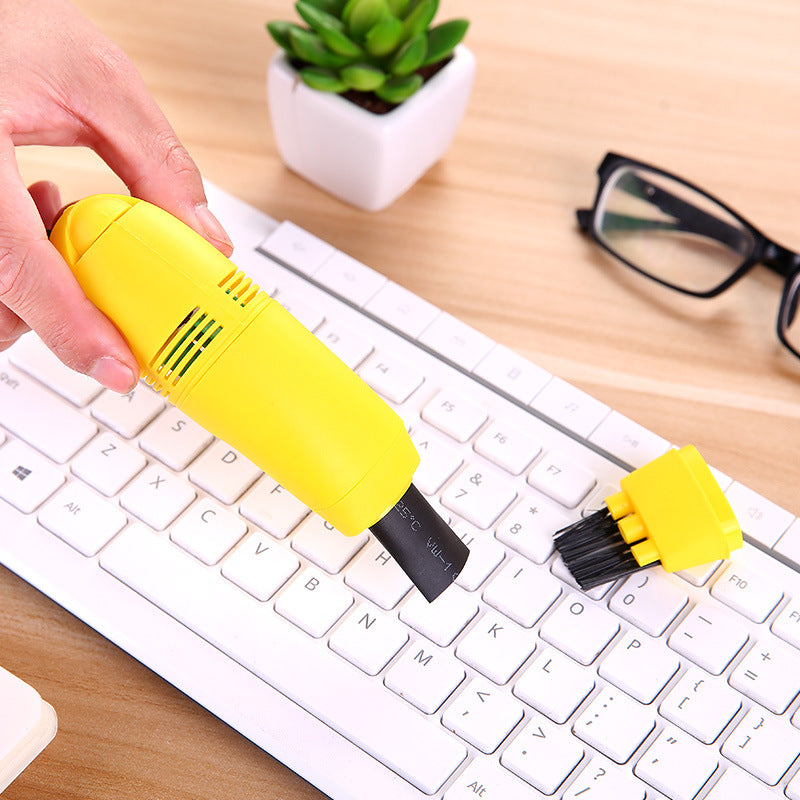 Mini USB Keyboard Vacuum Cleaner - Portable Creative Sweeper Brush for Computer Peripherals