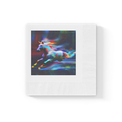 The Magic Pony White Coined Napkins