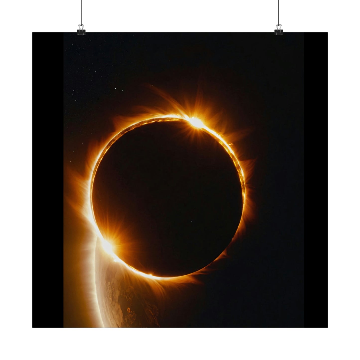 Solar Eclipse Wall Art: Captivating Beauty on Museum-Grade Paper