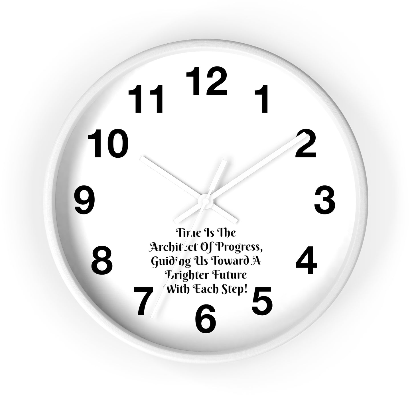 Progress Takes Time: Inspirational Architect Wall Clock