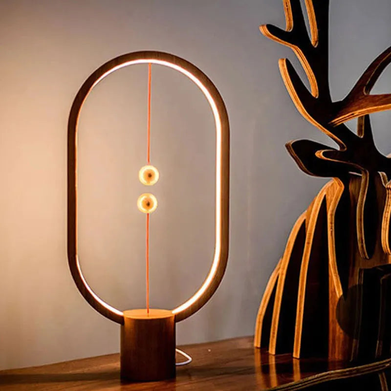 Magnetic Balance Lamp: Warm Glow, Unique Design, USB Powered