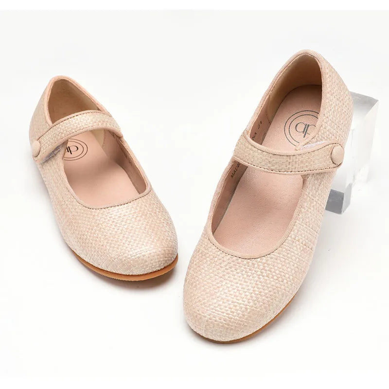 AP Kids Burlap Shoes - Fashionable Mary Jane Loafers for Boys and Girls, Spring/Summer Collection