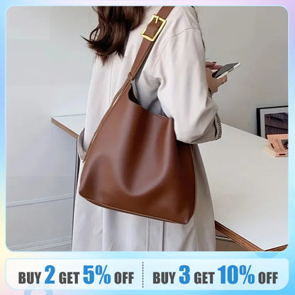 Versatile PU Leather Shoulder Bag: Work to Weekend Essential