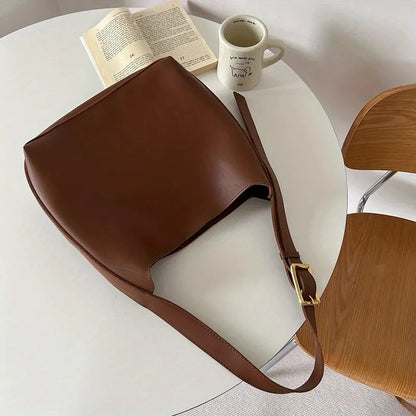 Versatile PU Leather Shoulder Bag: Work to Weekend Essential