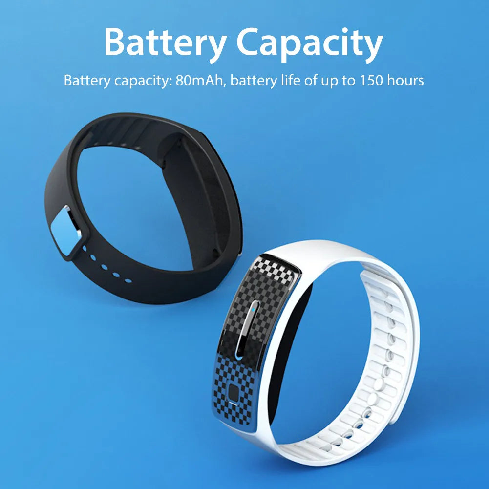 Anti-Mosquito Bite Wristband - Ultrasonic Outdoor Repeller, Smart Mosquito Repellent Bracelet with USB Charging