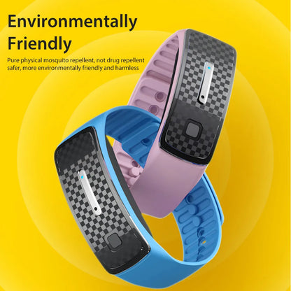 Anti-Mosquito Bite Wristband - Ultrasonic Outdoor Repeller, Smart Mosquito Repellent Bracelet with USB Charging