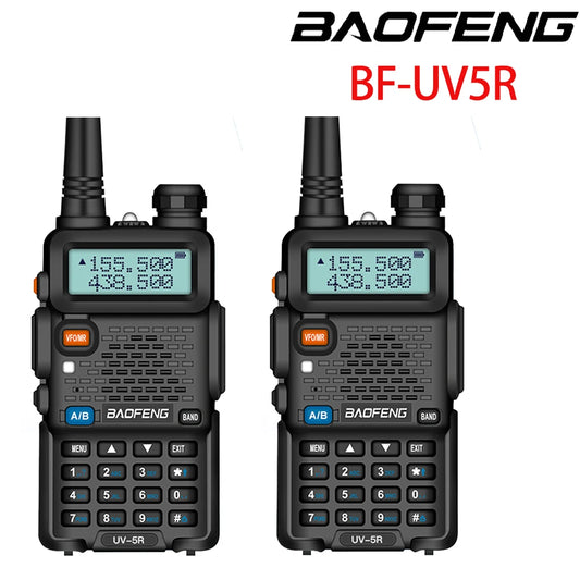 Baofeng UV-5R High Power Walkie Talkie - Long Range Dual Band VHF/UHF FM Transceiver for Hunting