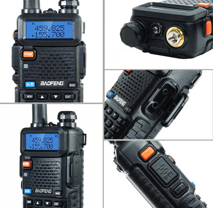 Baofeng UV-5R High Power Walkie Talkie - Long Range Dual Band VHF/UHF FM Transceiver for Hunting
