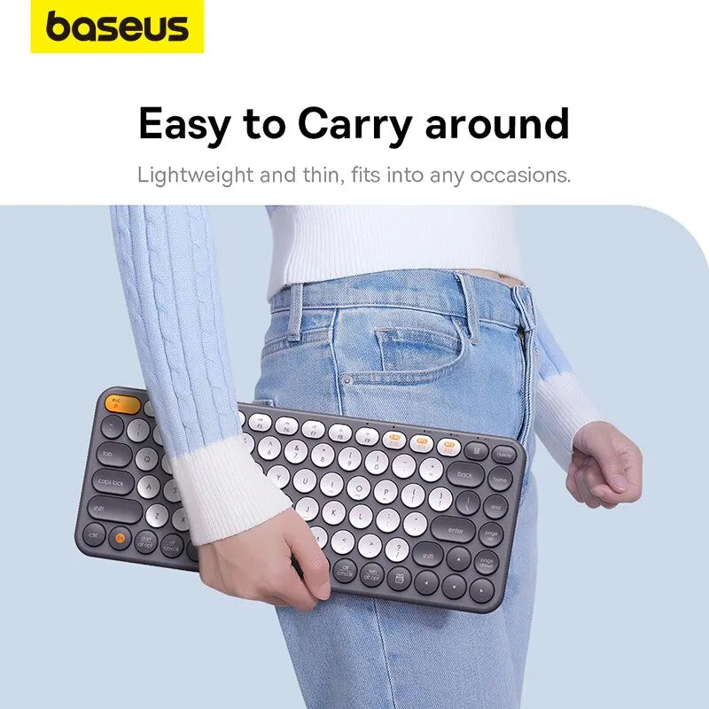 Baseus Wireless Keyboard: Sleek Typing for Mac, iPad, PC, & Tablet