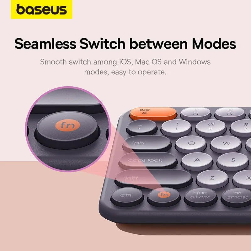 Baseus Wireless Keyboard: Sleek Typing for Mac, iPad, PC, & Tablet