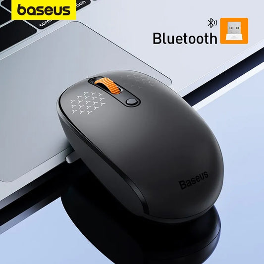 Baseus F01B Wireless Mouse - Bluetooth 5.0, 1600 DPI, Silent Click for MacBook, Tablet, Laptop, and PC Gaming
