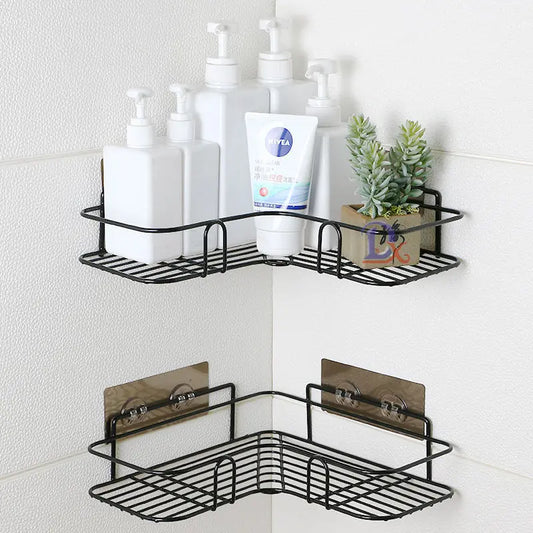Bathroom Shelf - Iron Shower Shelves, No-Drill Shampoo Storage Rack, Cosmetic Holder, Wall-Mounted Shower Organizer