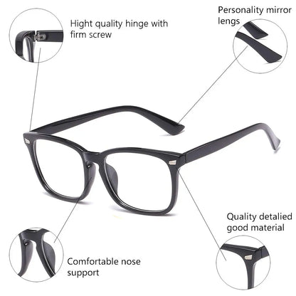 Blue Light Blocking Glasses Square Nerd Eyeglasses Frame Anti Blue Ray Computer Game Glasses